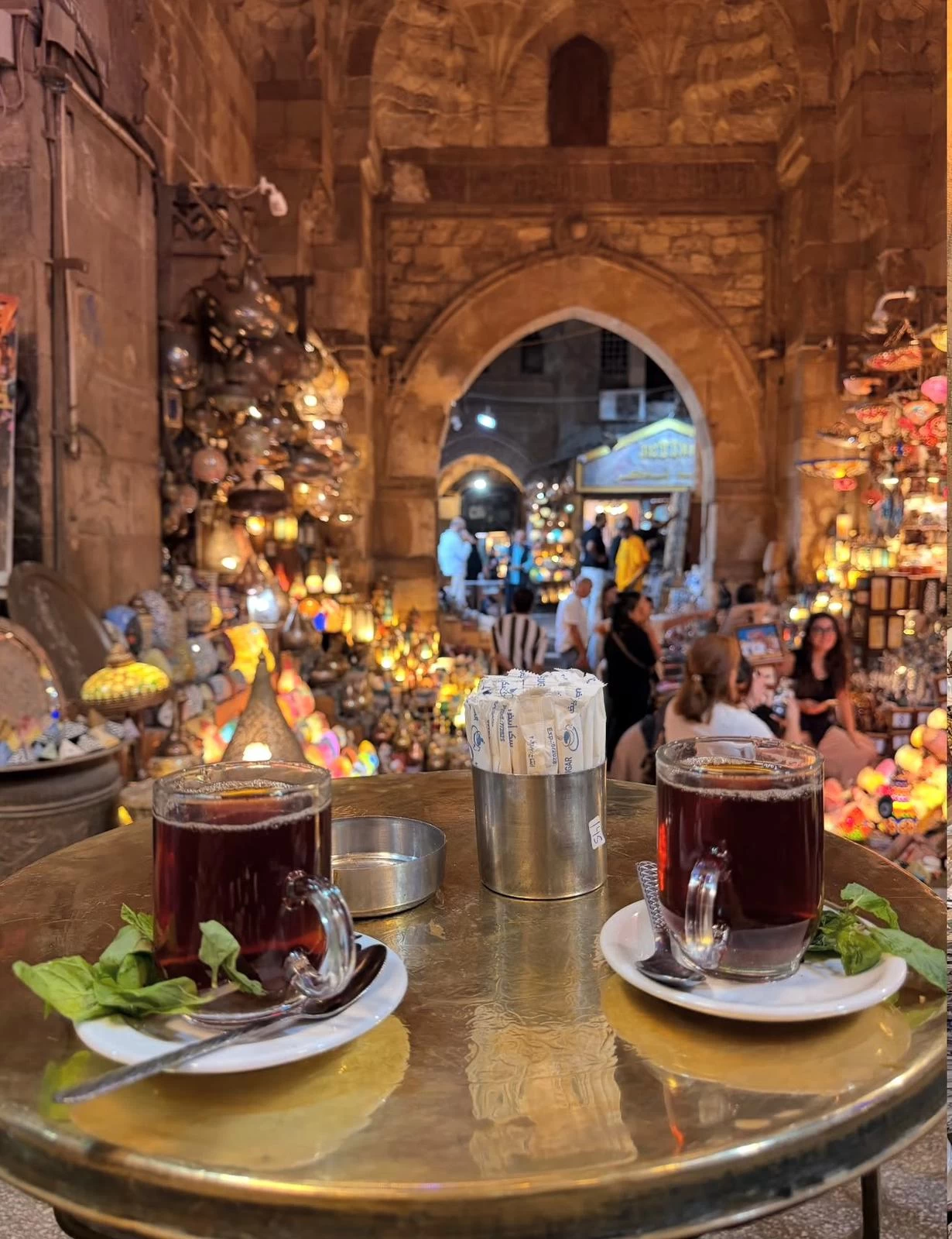 Tea at a Marketplace
